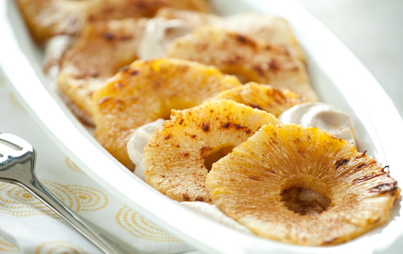 Roasted Pineapple with White Chocolate Caramelized Macadamia Nuts Recipe