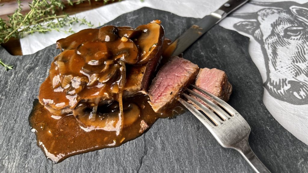 Saute of Beef with Mushrooms in Madiera Wine Sauce Recipe