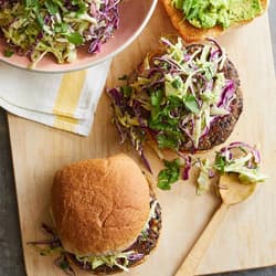 Southwestern Pinto Bean and Veggie Burgers with Slaw Recipe Kitchen