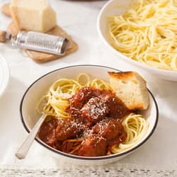 Spaghetti and Lamb Meatballs Recipe