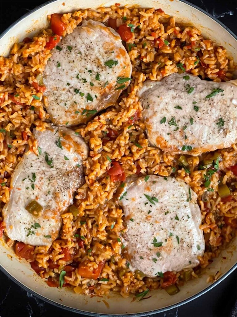 Spanish Crispy Pork Chops with Rice Recipe Kitchen