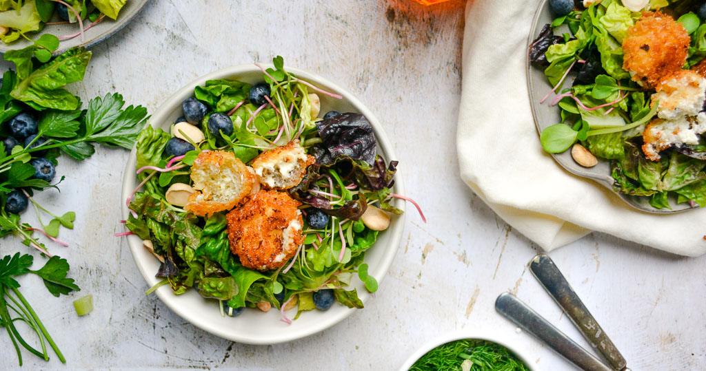 Spring Salad with Creamy Goat Cheese Dressing Recipe
