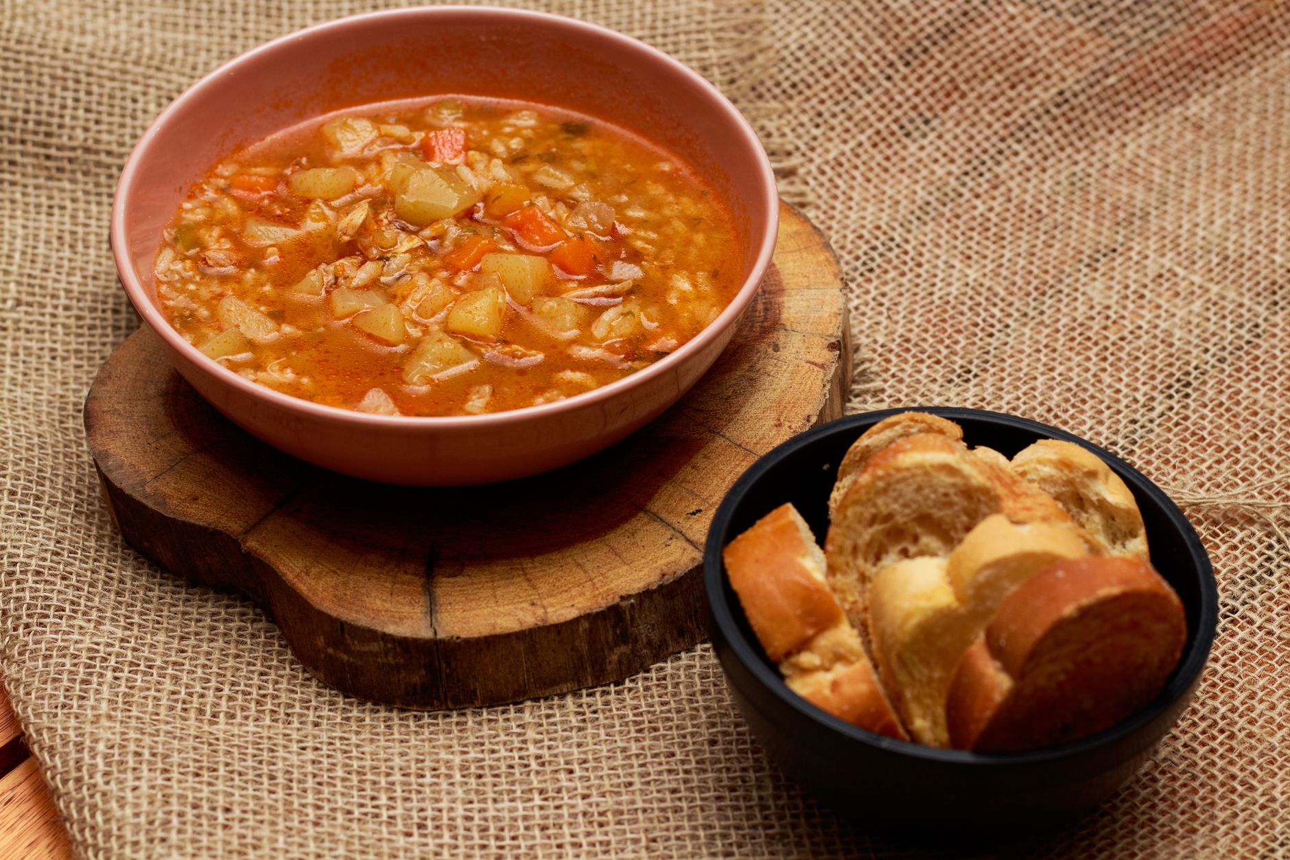 Chunky Potato and Carrot Soup: Hearty Lunch with Comfort and Flavor