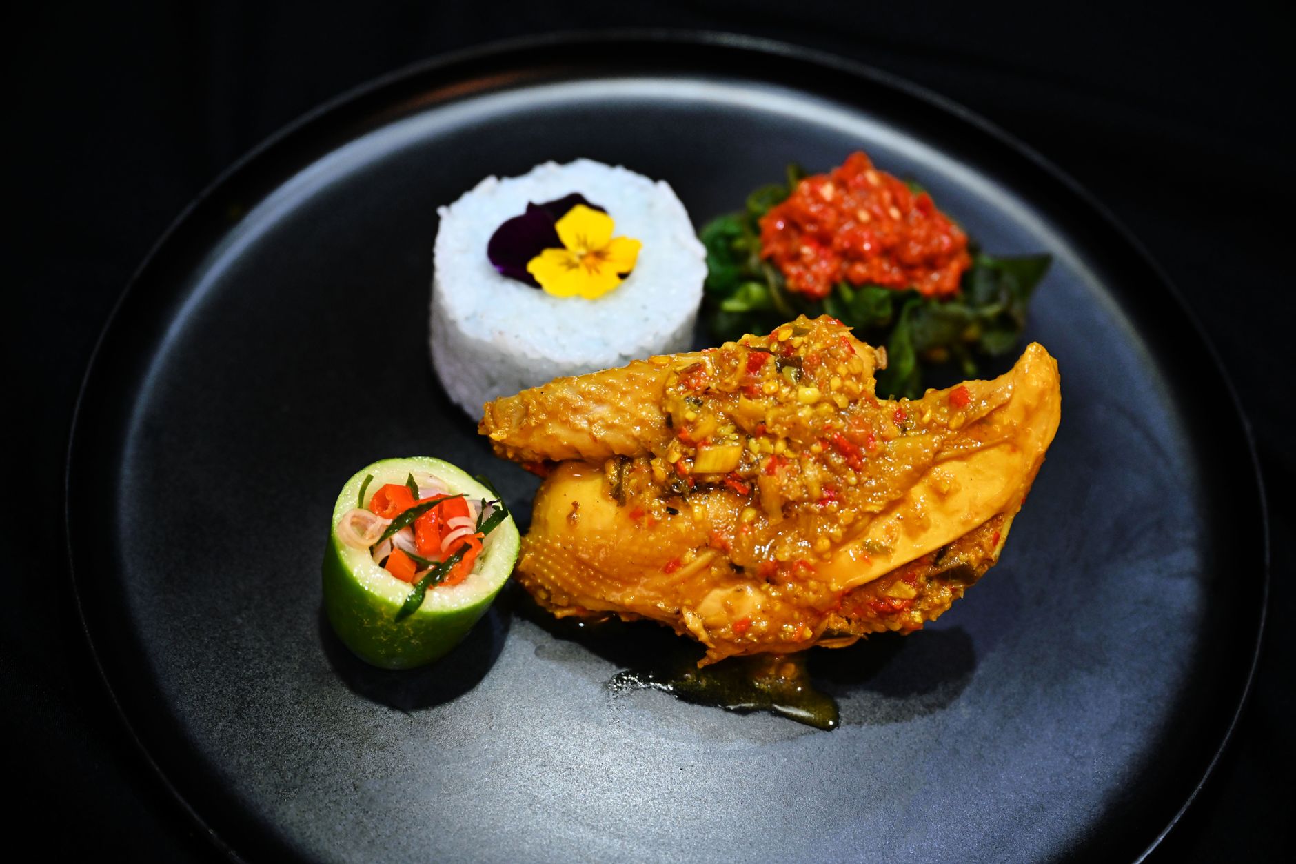 Lemongrass Chile Chicken Cooked In Young Coconut Juice: Ga Xao Xa Ot