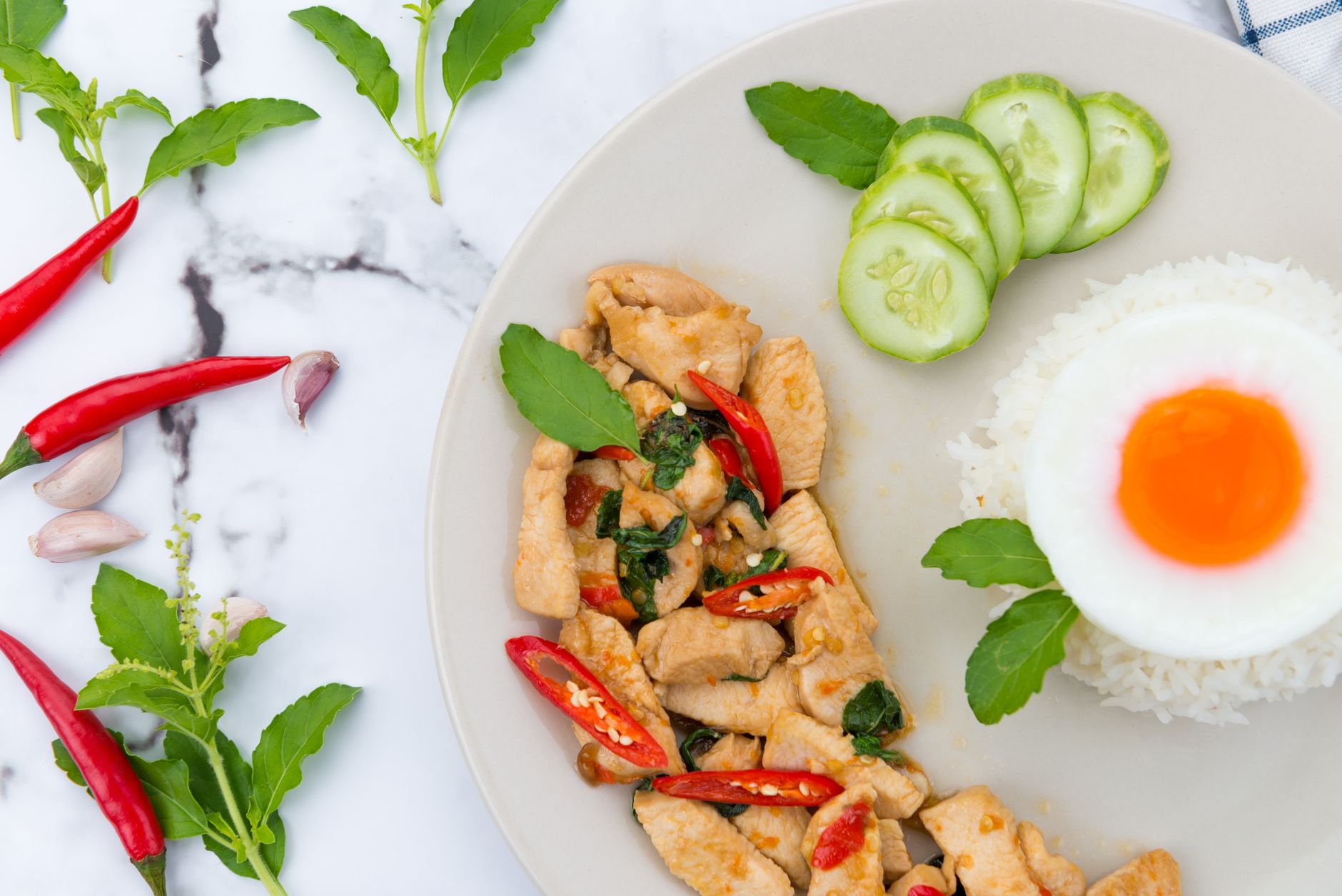 Thai-Style Turkey with Fried Eggs: Flavorful Asian Comfort