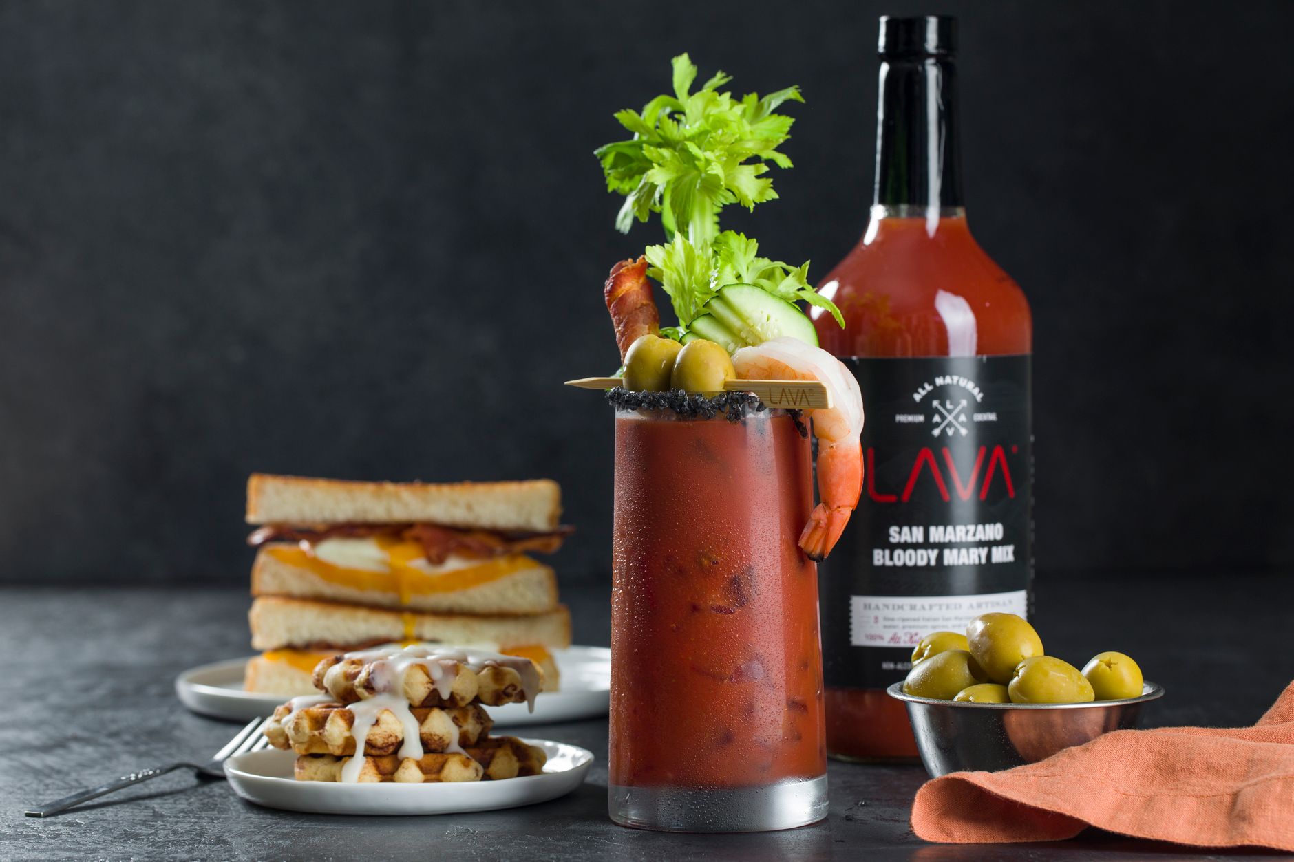Tiffani's Spicy Bloody Mary with Maple Bacon