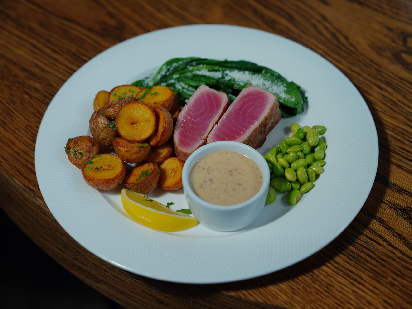 Seared Tuna with Hummus on Crostini Recipe