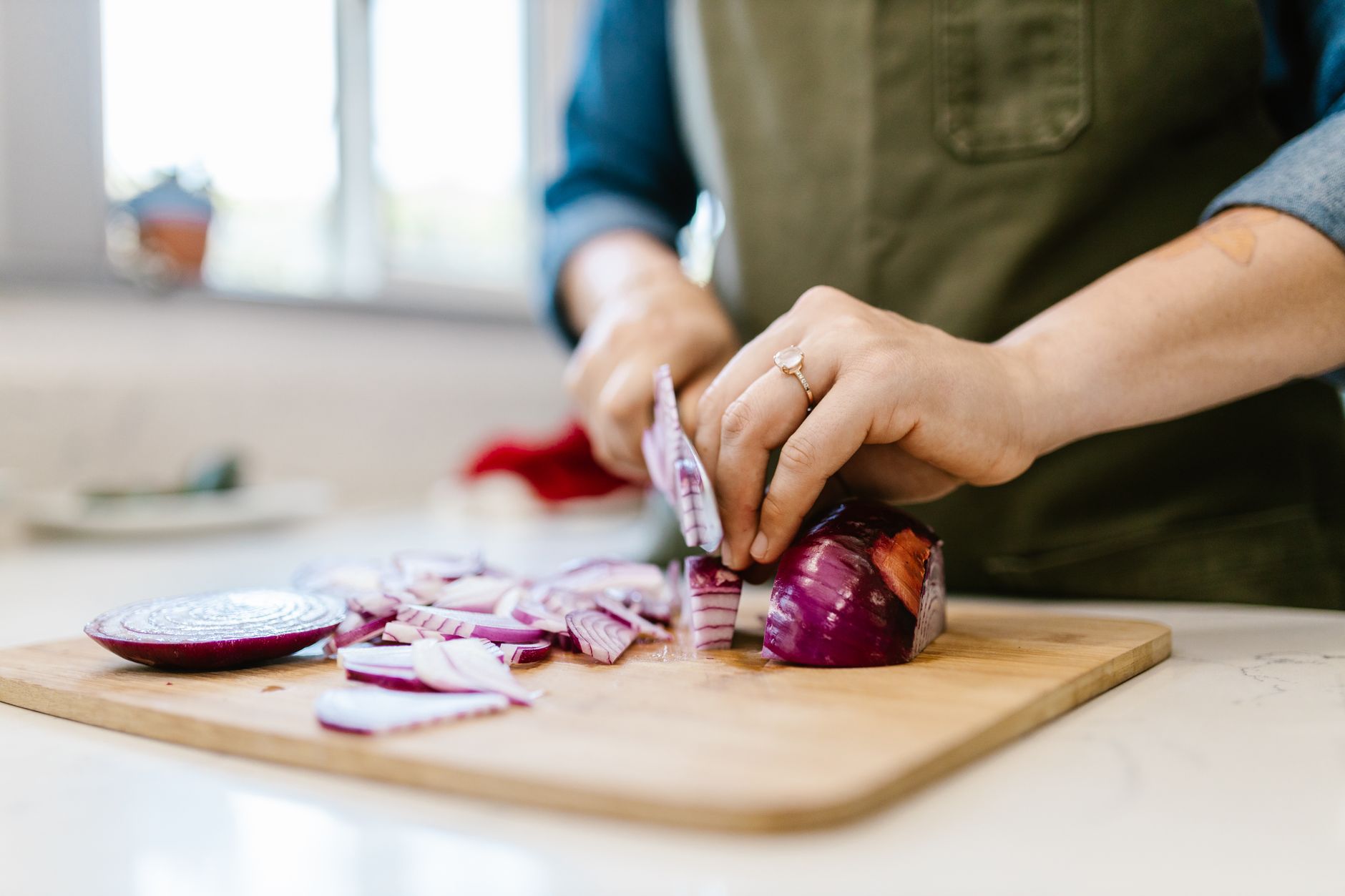 Green Bean Casserole with Fried Red Onions