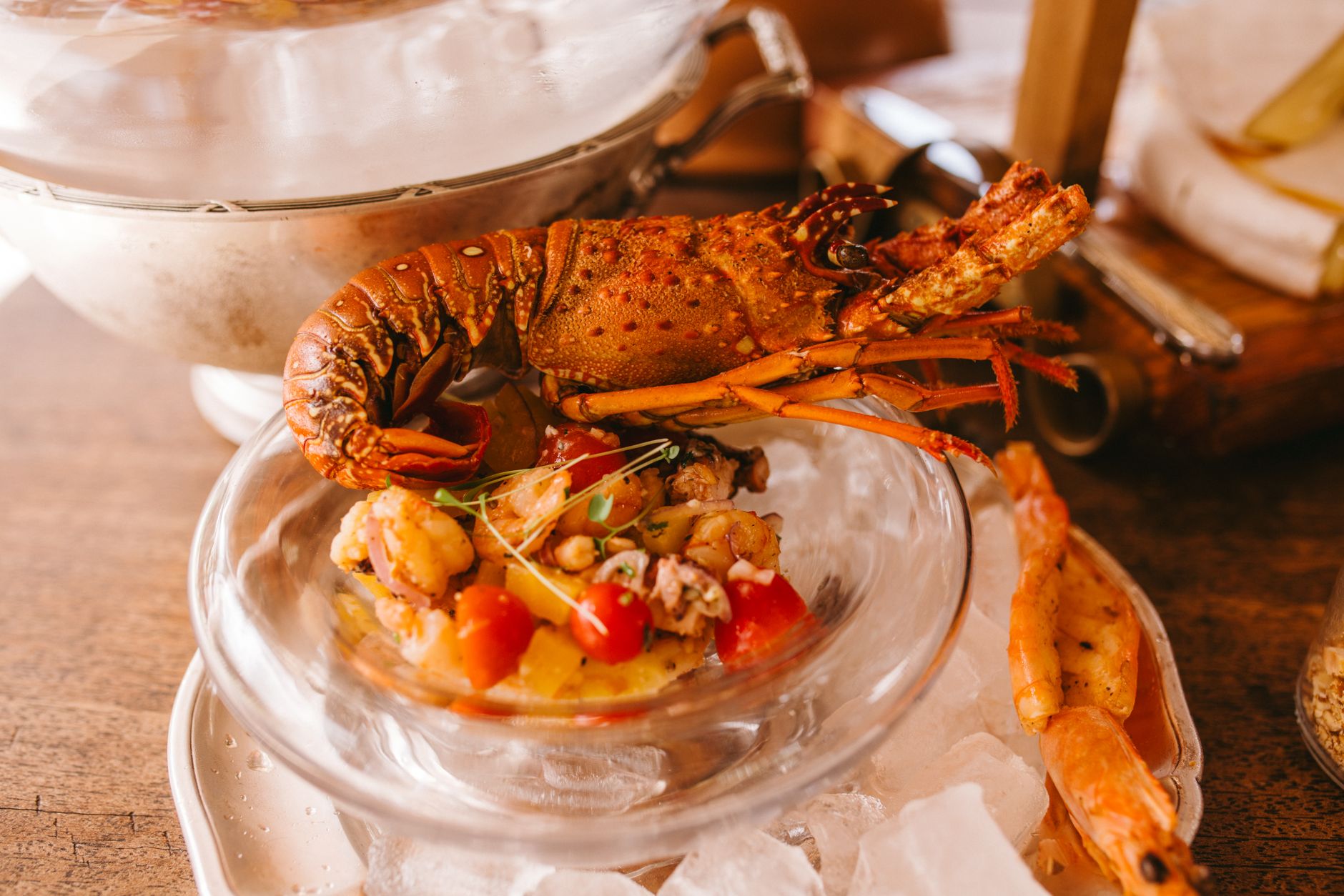 Spiny Tail Lobster Alligator Pear Salad Crispy Rock Shrimp Daiquiri Shot Recipe
