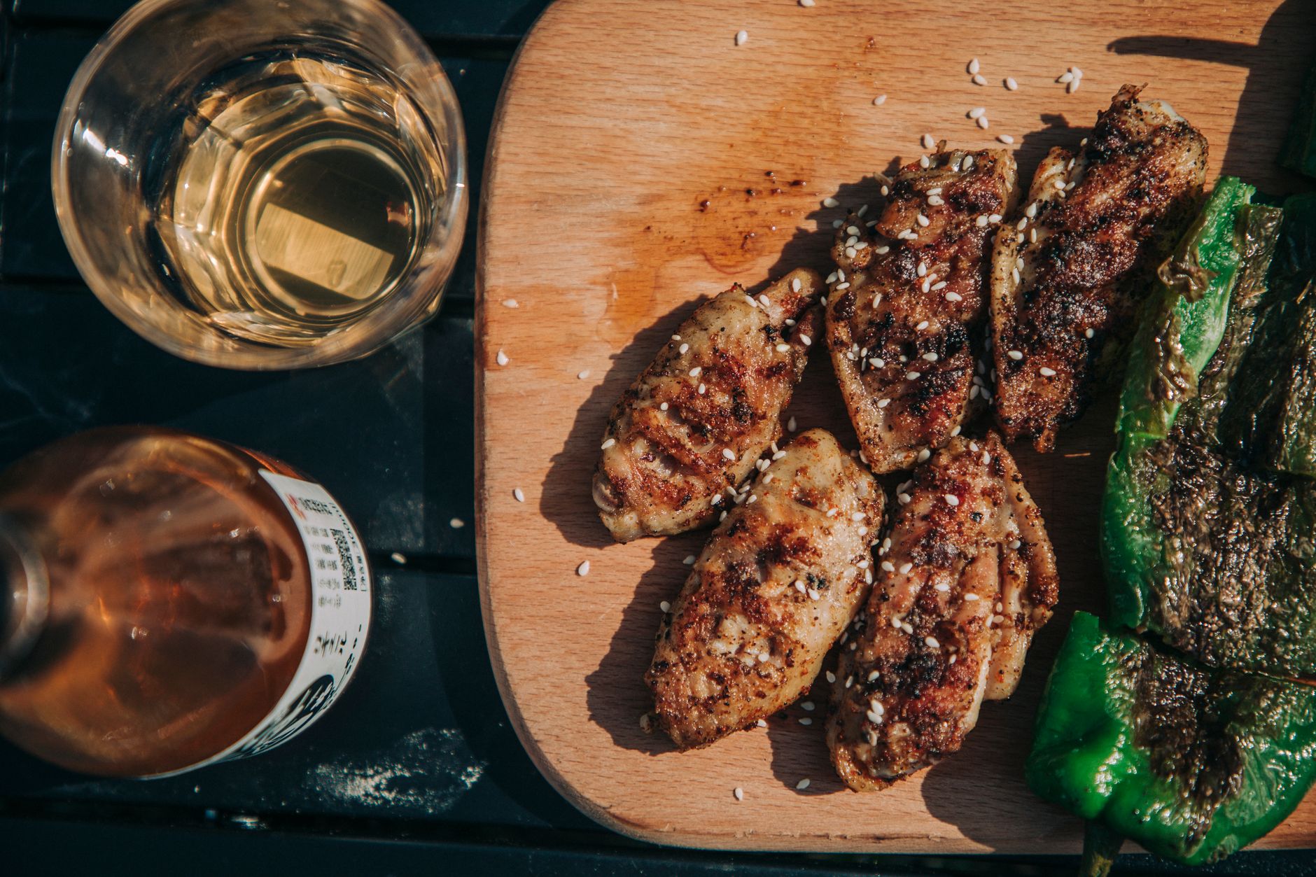 Teriyaki Chicken Wings With Sesame And Cilantro