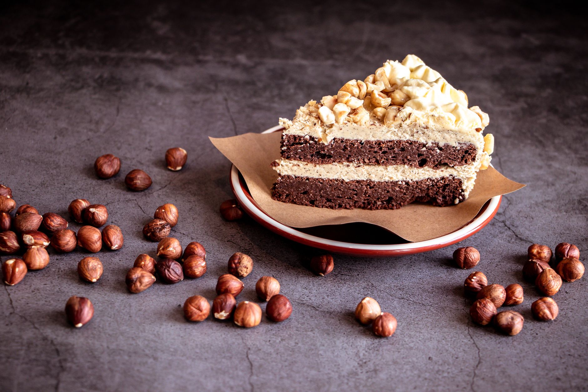 Chocolate and Espresso Layer Cake with Peanut Butter Icing