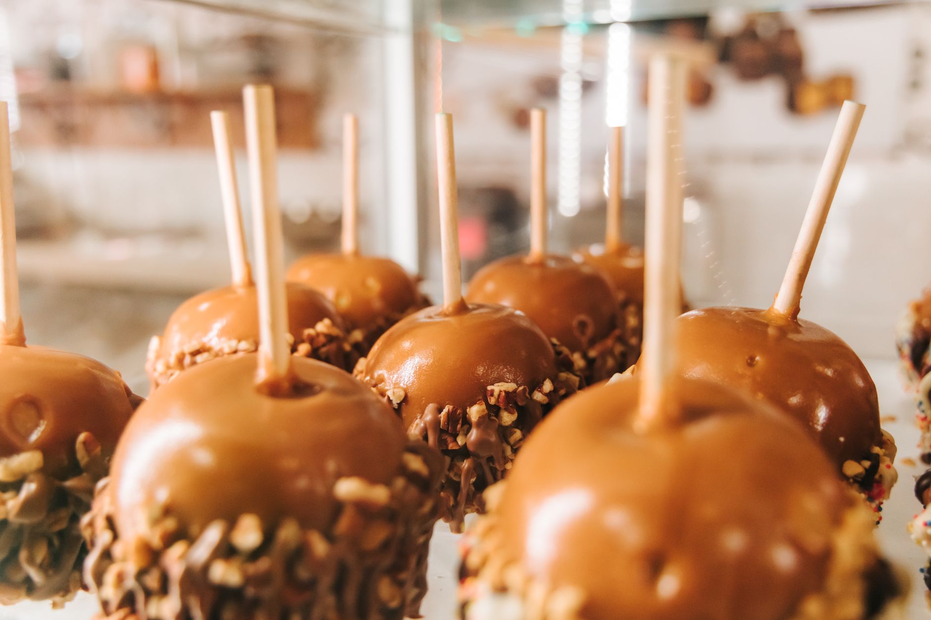 Mini Caramel-Apple Popcorn Balls