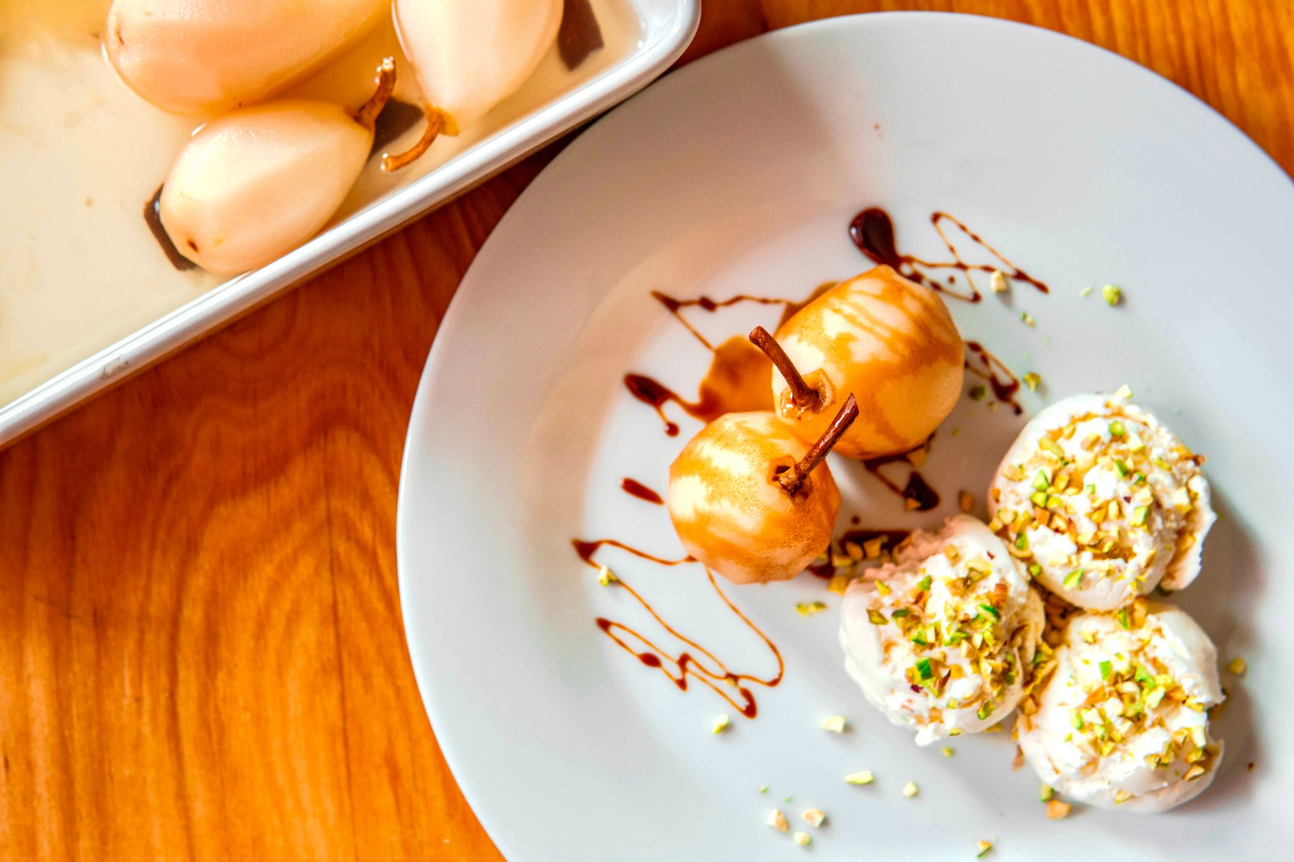 Chestnut Honey-Baked Pears Stuffed with Mascarpone