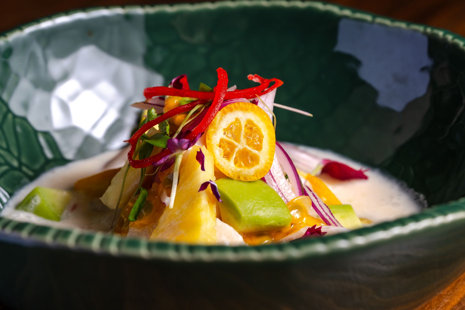 Grouper Ceviche with Jicama and Avocado Slaw