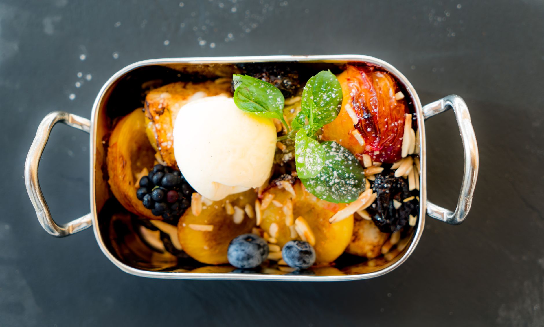 Peach Almond Upside-Down Cake Recipe