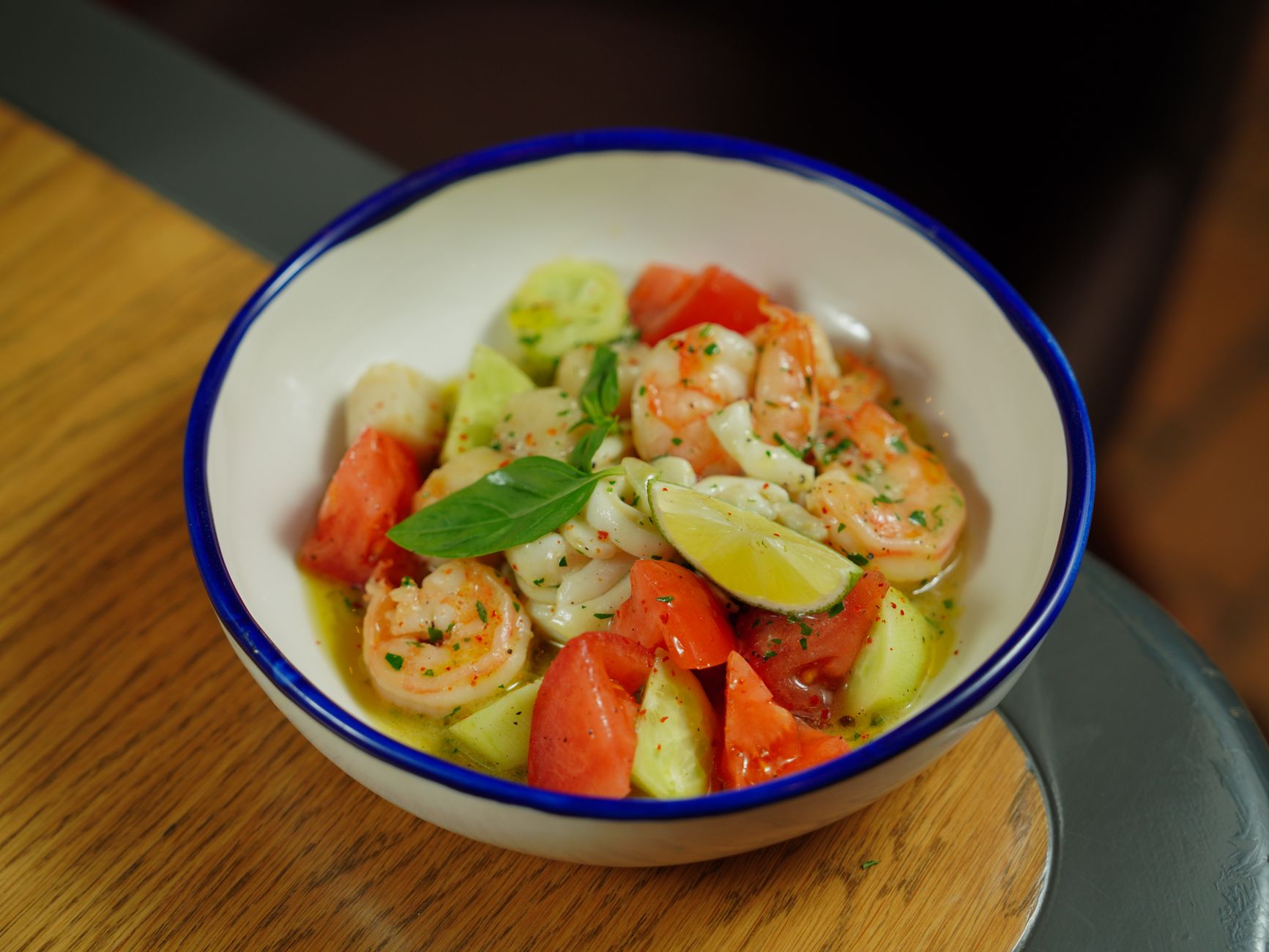 Sauteed Shrimp with Sun-Dried Tomatoes, Artichokes, Lemon and Basil