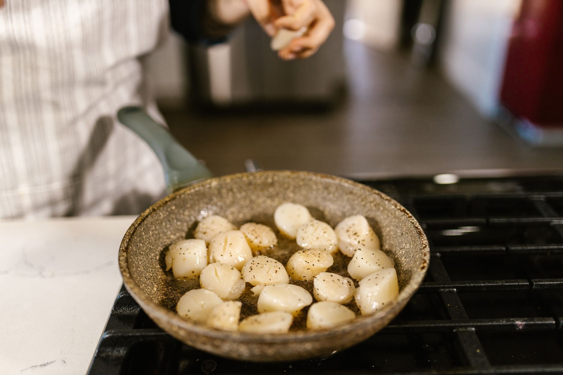 Seared Diver Scallops with Caper-Honey Sauce